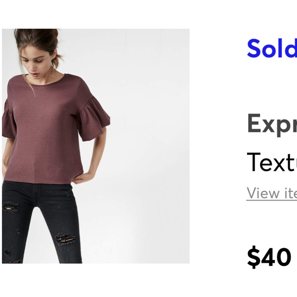 Express Puff Sleeve Top - Picture 2 of 5